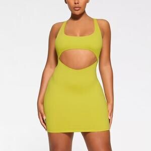 Skims Women's Recycled Swim Cut Out Tank Dress in Citrus Size 4X NWT